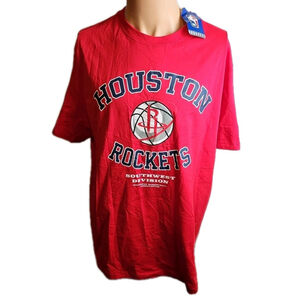 Houston Rockets Southwest Division NBA Promo Shirt Adult XL Red New With Tags